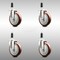 Service Caster 5 Inch 316SS Maroon Polyurethane Swivel 1 Inch Expanding Stem Caster Set SCC SCC-SS316EX20S514-PPUB-MRN-1-4 - alternate 1